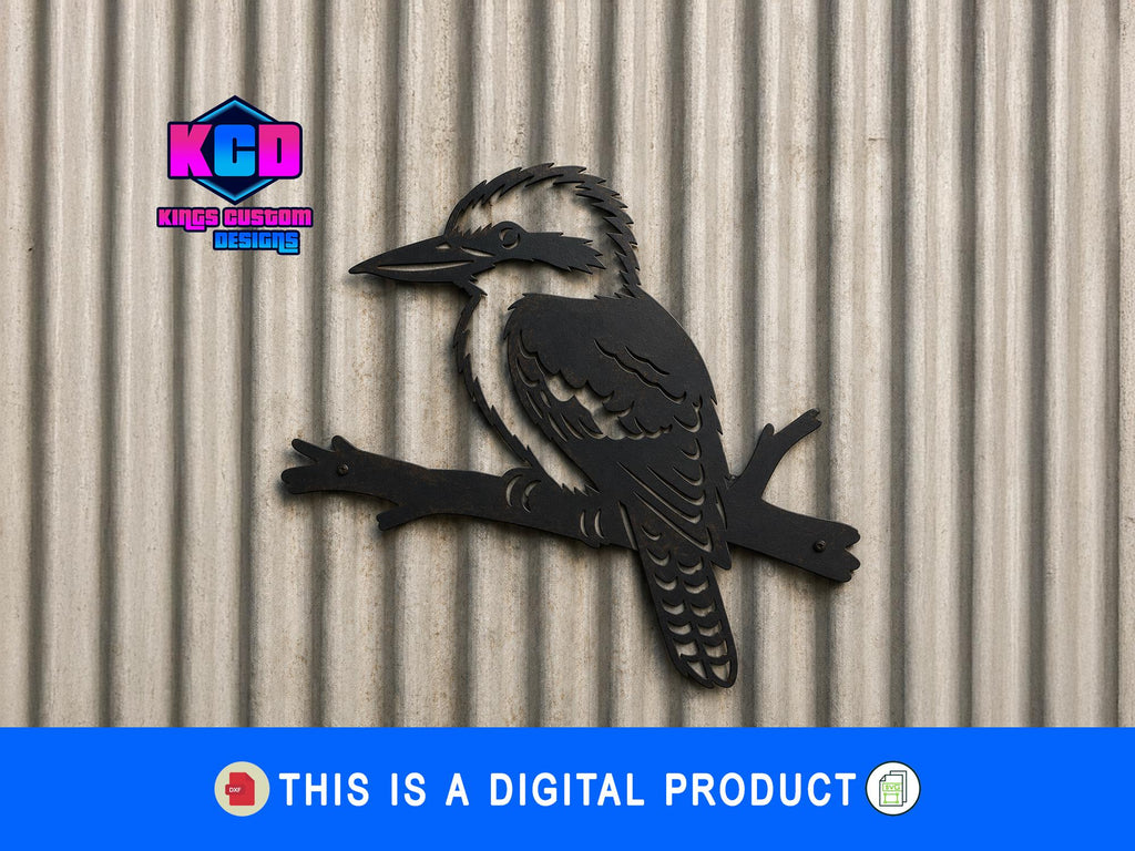 Kookaburra Metal Wall Art | CNC Cut File | Australian Bird Decor | Plasma Laser DXF SVG