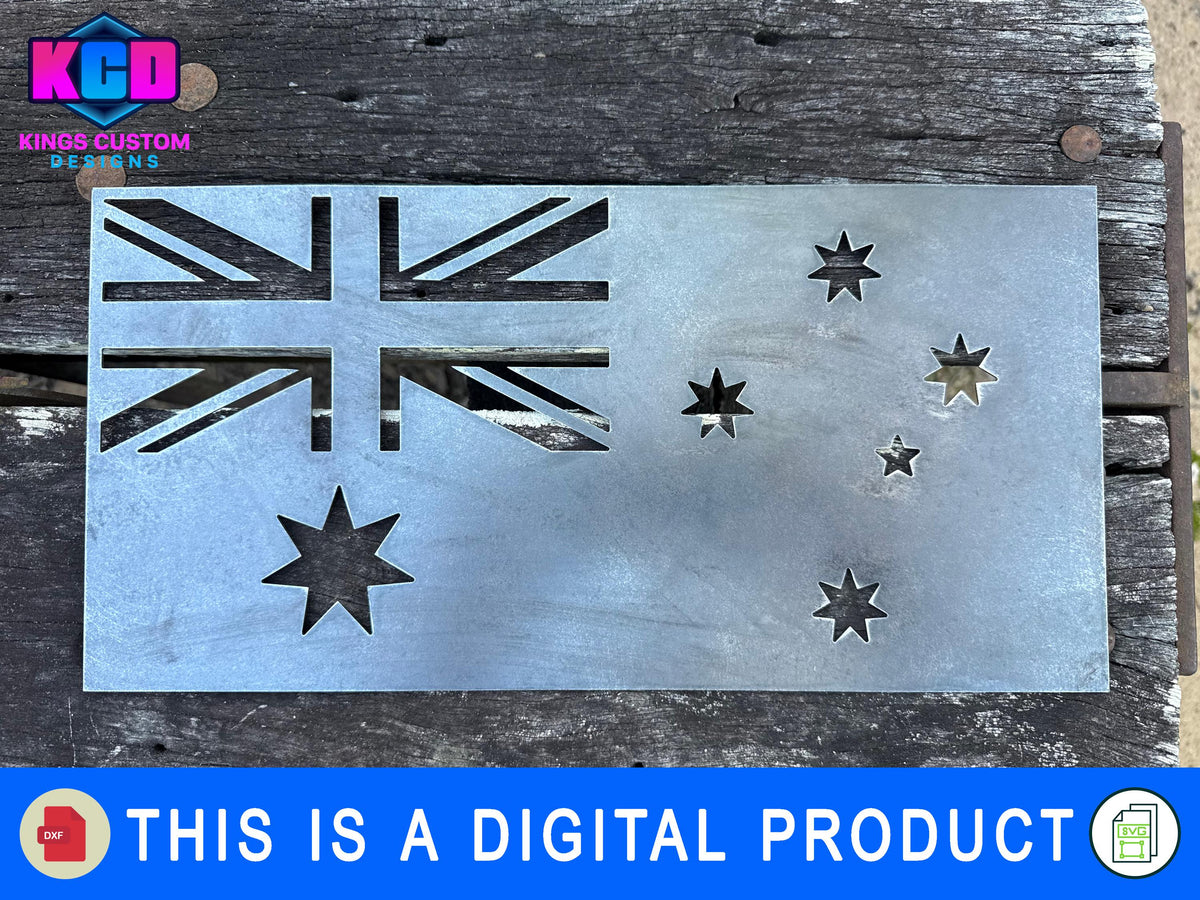 Australian Flag CNC File – Shed Art, Workshop Wall Decor (Digital Download)