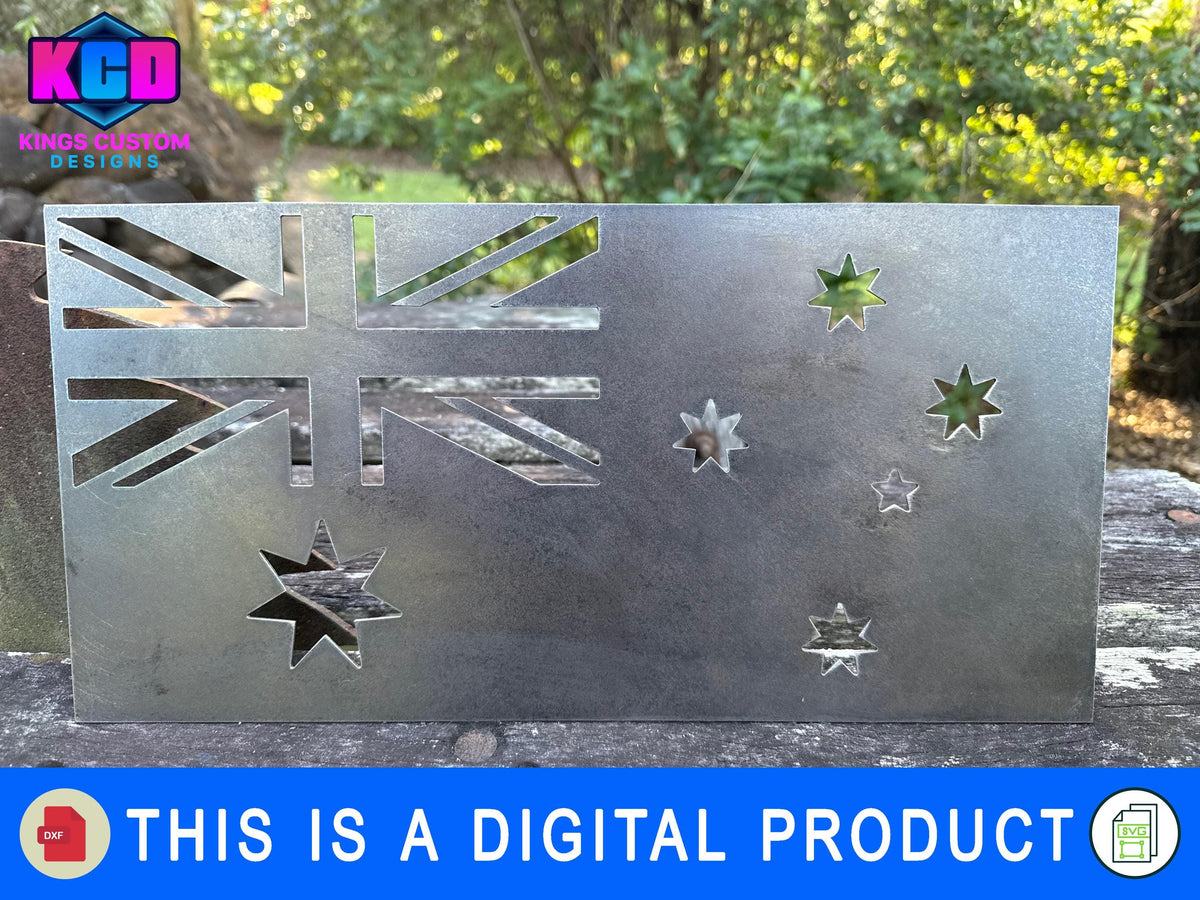 Australian Flag CNC File – Shed Art, Workshop Wall Decor (Digital Download)