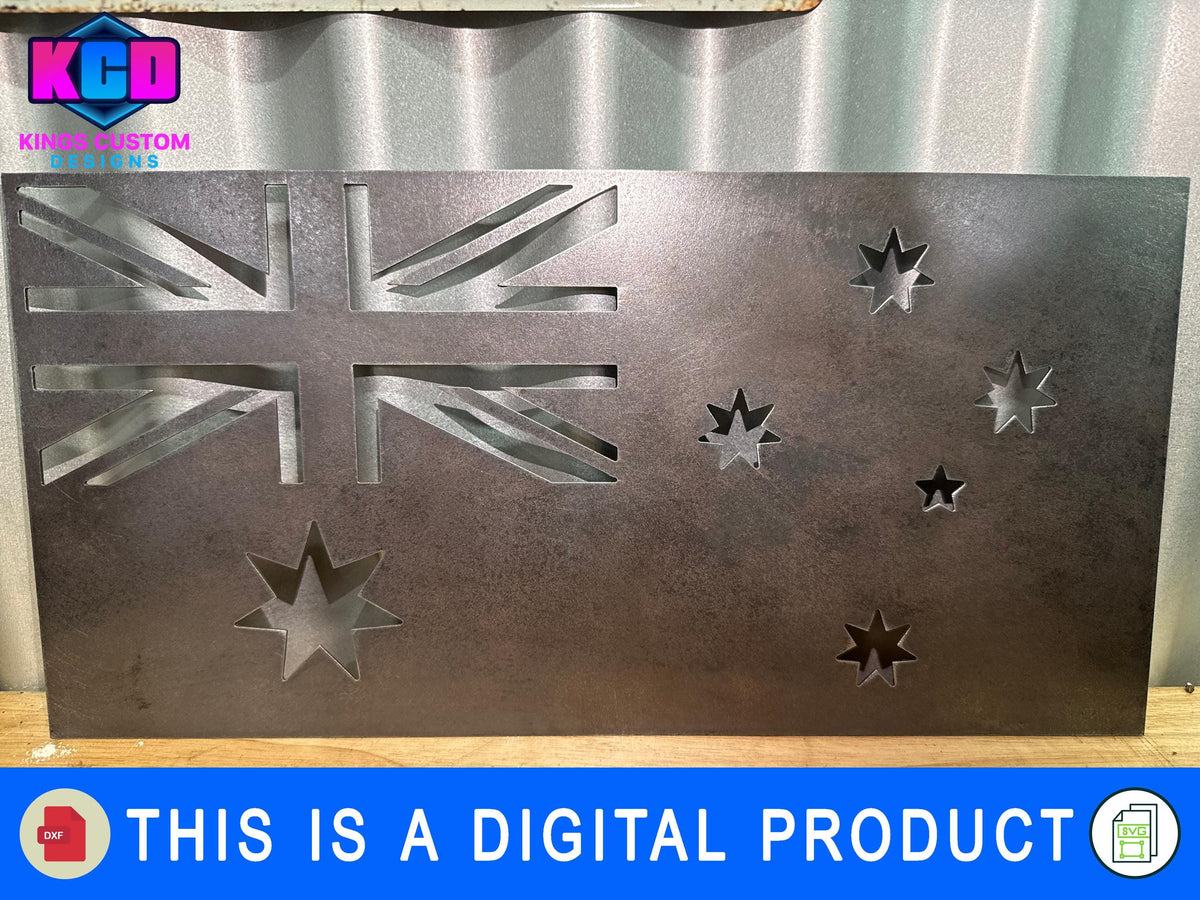 Australian Flag CNC File – Shed Art, Workshop Wall Decor (Digital Download)
