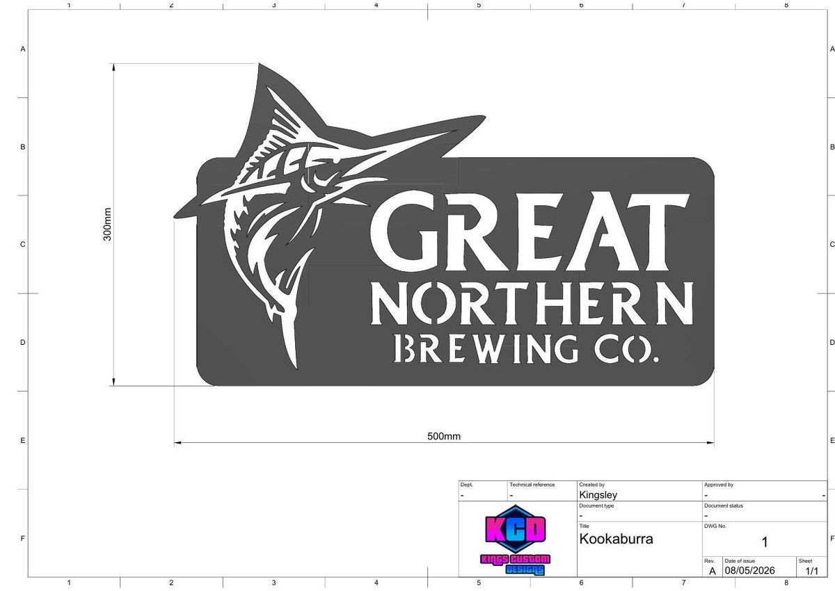 Northern Brewing Metal Sign CNC File | Bar Decor DXF SVG (Digital Download)